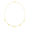 14k Yellow Gold Necklace with Circle Dangle Stations