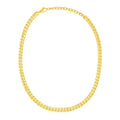 14k Yellow Gold Cuban Chain Choker Necklace