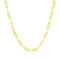 Sterling Silver Gold Plated Paperclip Chain (2.50 mm)