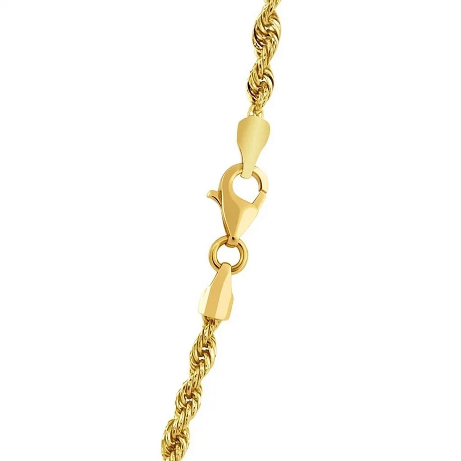 14k Yellow Gold Solid Diamond Cut Rope Chain (3.00 mm)