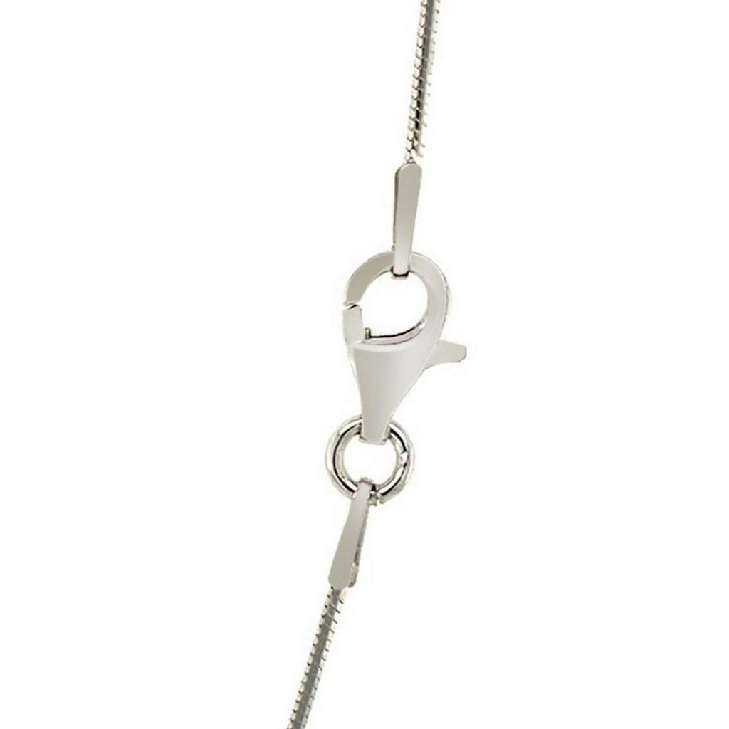 Sterling Silver Rhodium Plated Octagonal Snake Chain (1.10 mm)