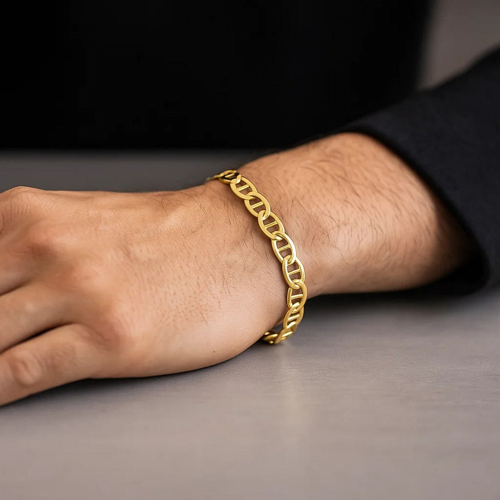 14k Yellow Gold Mariner Link Bracelet (6.30 mm)