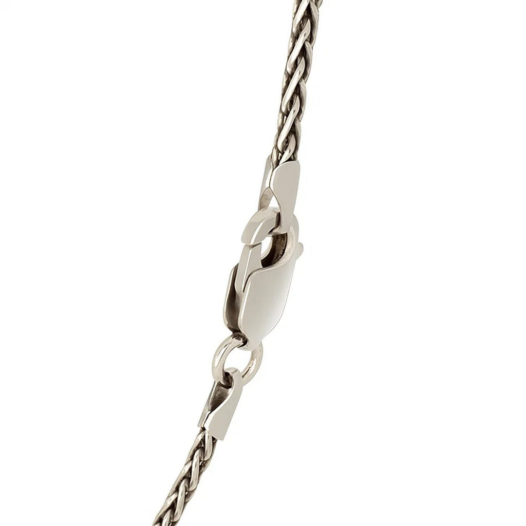 Sterling Silver Rhodium Plated Wheat Chain (1.50 mm)