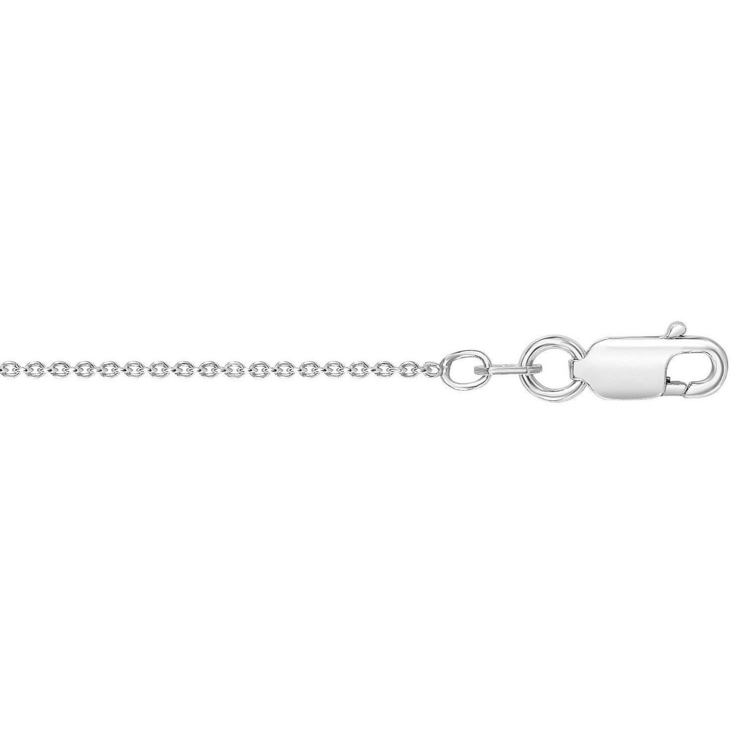 Sterling Silver Rhodium Plated Round Cable Chain (2.10 mm)