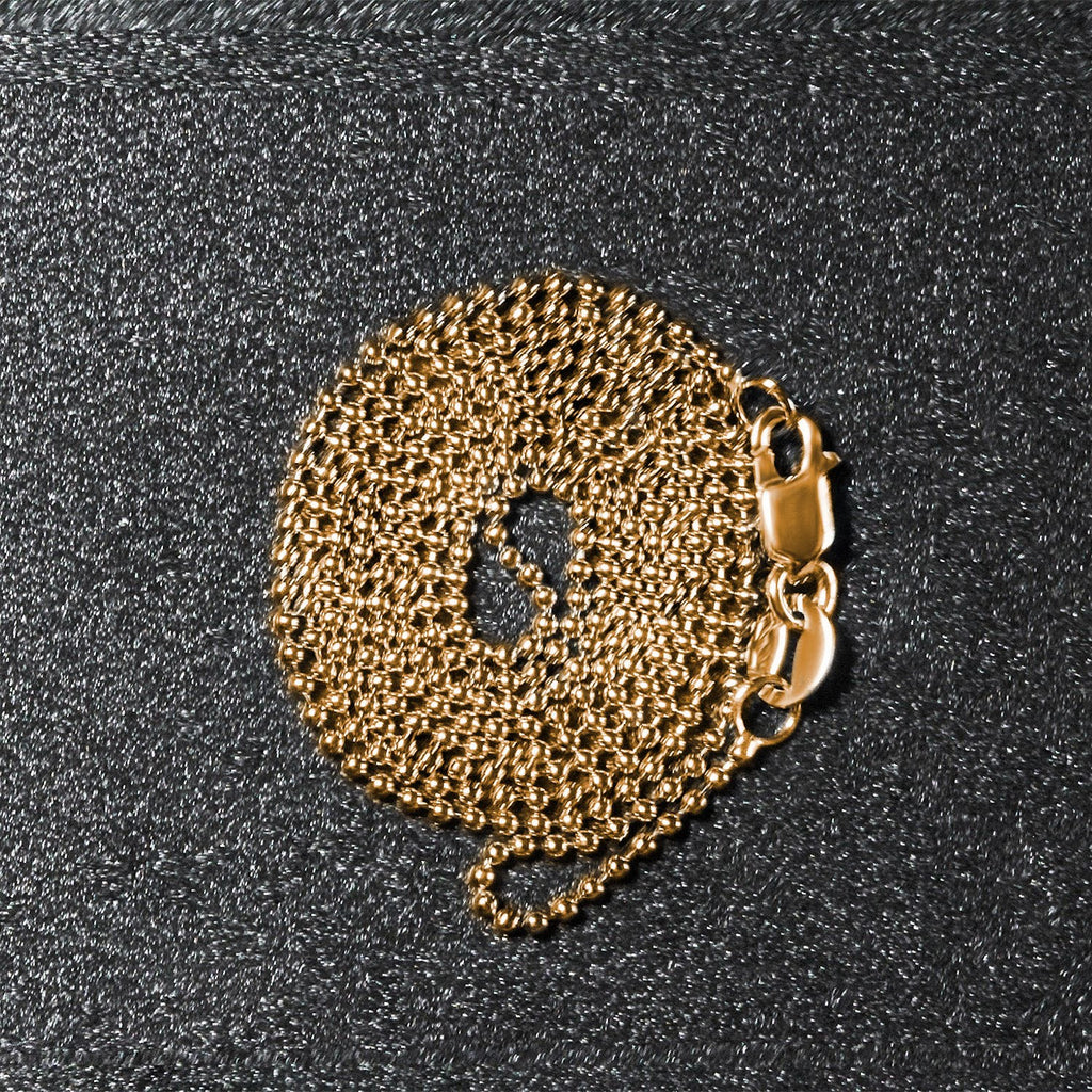14k Yellow Gold Bead Chain 1.0mm (1.00 mm)