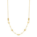Adjustable Puff Pebble Necklace in 14K Yellow Gold