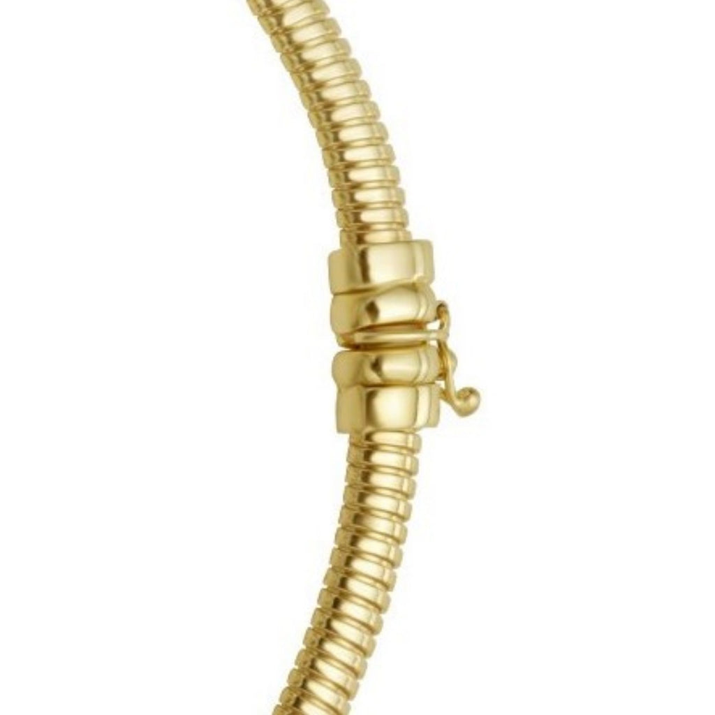 14K Yellow Gold Graduated Tubogas Necklace