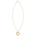 14K Tri Color Gold Interlocking Circle Pendant Necklace