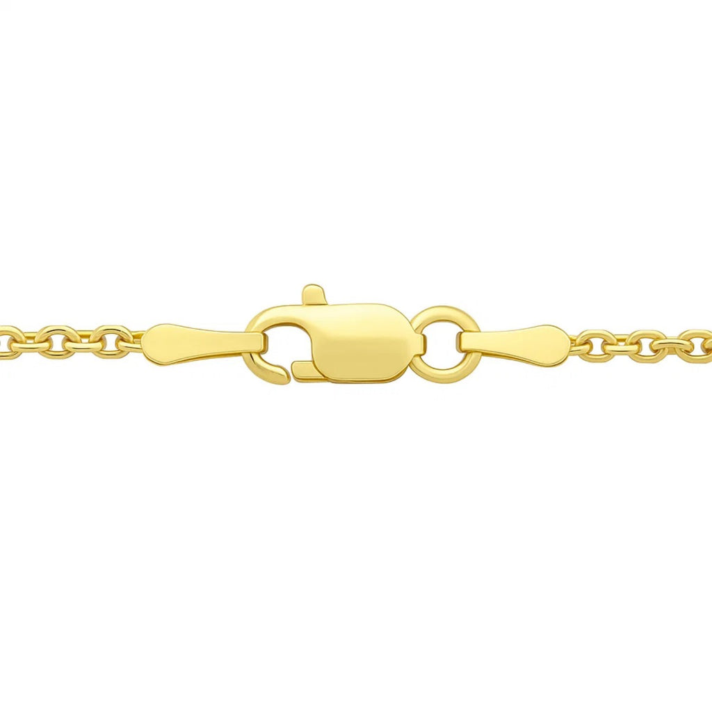 14K Tri Color Gold Interlocking Circle Pendant Necklace