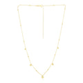 14k Yellow Gold High Polish Beaded Stations Necklace