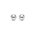 14k White Gold Spherical Stud Earrings (3mm)