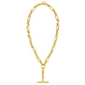 Toggle Necklace with Alternating Chain in 14K Yellow Gold
