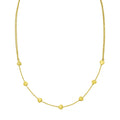 14K Yellow Gold Adjustable Heart Link Necklace