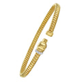 14K Yellow Gold Tubogas Panther Cuff with Diamonds (3.90 mm)