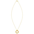 14K Yellow Gold Interlocking Diamond Cut Trinity Necklace