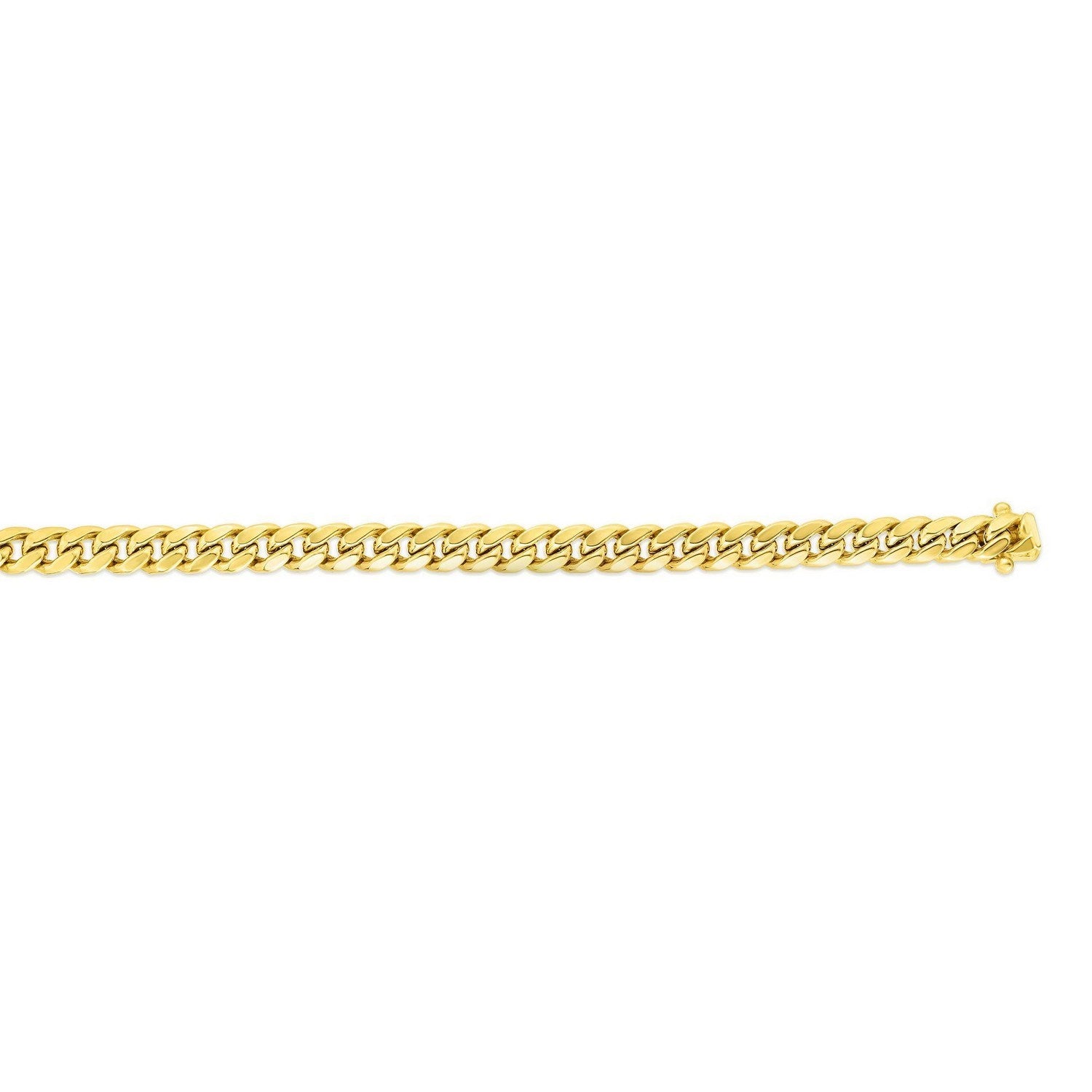 10k Yellow Gold Semi Solid Miami Cuban Bracelet (6.10 mm)