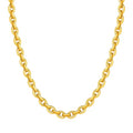 14k Yellow Gold Polished Oval Link Necklace