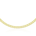14k Yellow Gold Mens Necklace with Track Design Links (5.00 mm)
