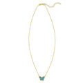14K Yellow Gold Primavera Turquoise Butterfly Necklace