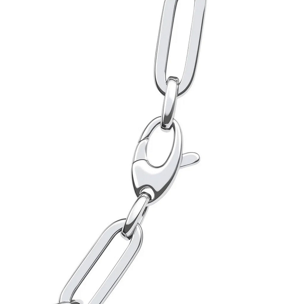 14K White Gold Wide Paperclip Chain (6.10 mm)