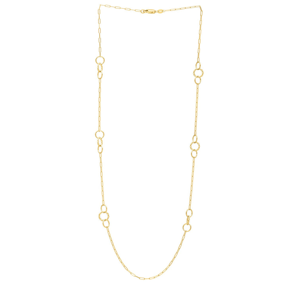 Twistted Link Necklace in 14K Yellow Gold