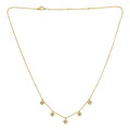 14K Yellow Gold Diamond Flower Necklace