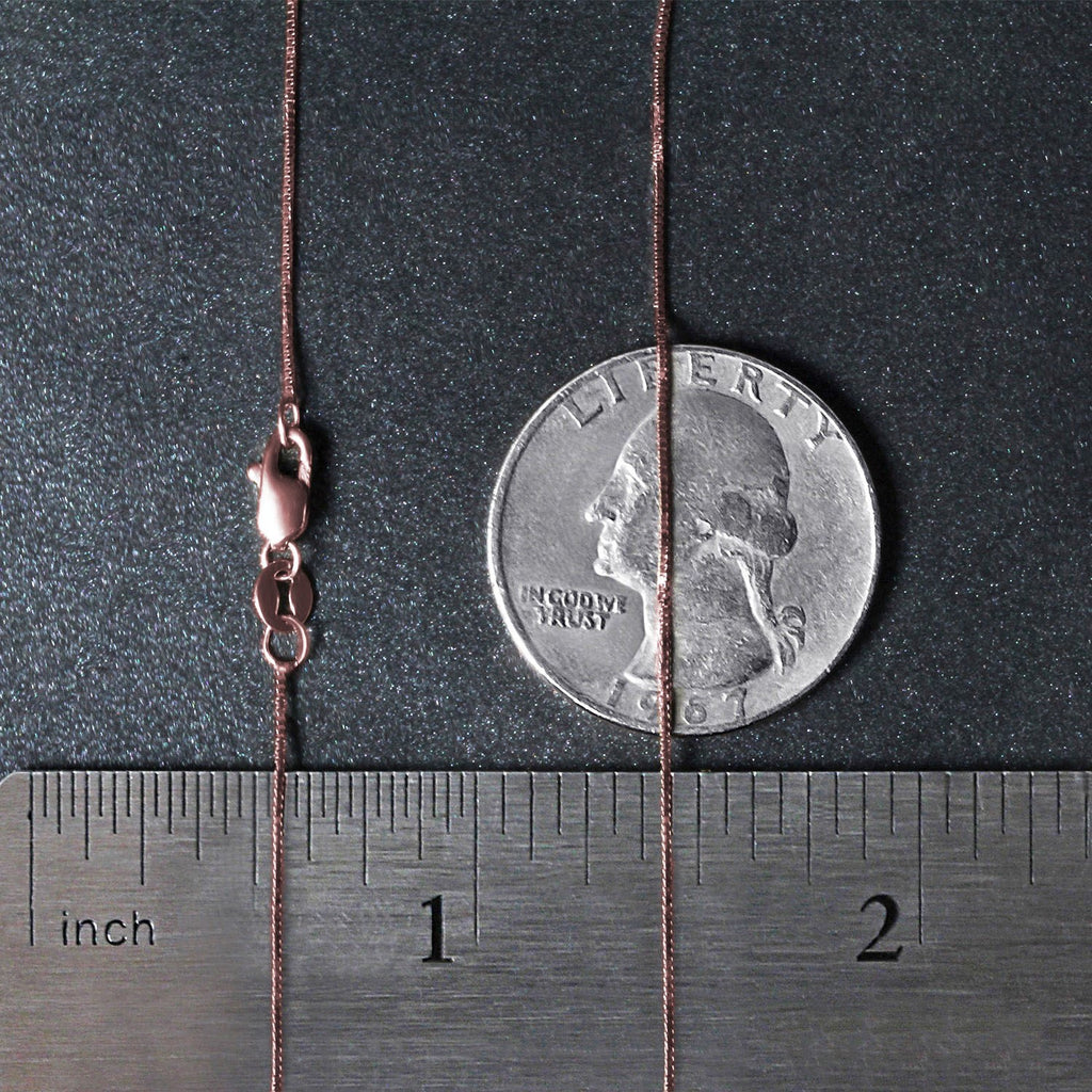 18k Rose Gold Classic Box Chain (0.60 mm)