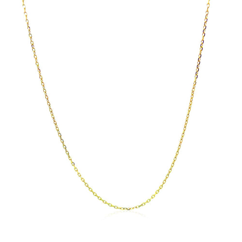 10k Yellow Gold Diamond Cut Cable Link Chain (0.87 mm)