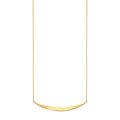 14k Yellow Gold Necklace with Polished Curved Bar Pendant
