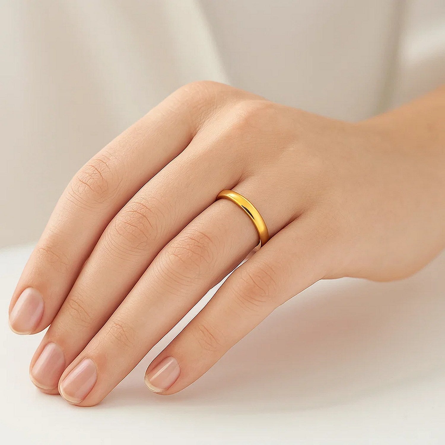 14k Yellow Gold Comfort Fit Wedding Band(3.00 mm)
