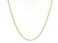 18k Yellow Gold Bead Chain 1.5mm (1.50 mm)