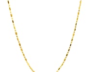 14k Yellow Gold Diamond-Cut Alternating Bead Chain (1.10 mm)