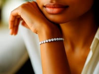 Lab Grown Round Diamond Tennis Bracelet in 14k White Gold (6 cctw F/G  VS2/SI1)