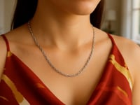 14k White Gold French Cable Link Chain (2.50 mm)