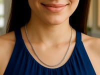 14K White Gold Gourmette Chain (2.80 mm)
